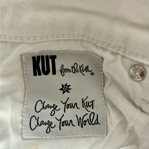COPY - KUT from the Kloth Katy Boyfriend White Mid Rise Denim Jeans Size 6-NWOT - Picture 10 of 10